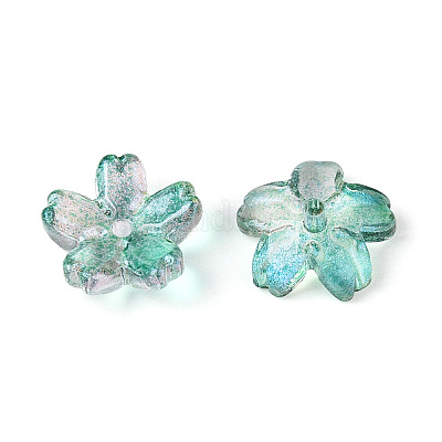 Расписные прозрачные стеклянные шапочки для запекания DGLA-N014-06B-02-1