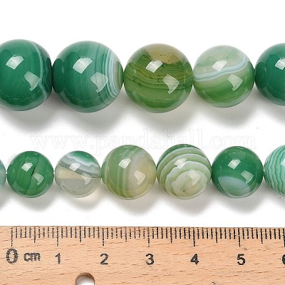 Нити из натуральных полосчатых бусин агата G-P589-A01-01E-1