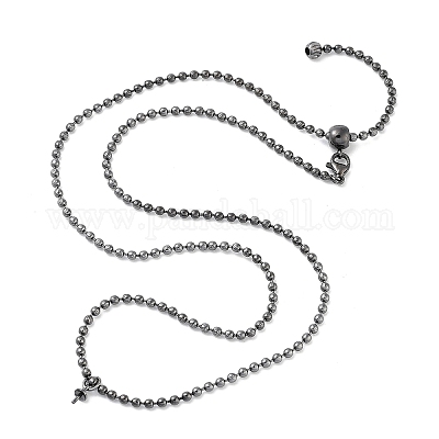 Латунь мяч цепи ожерелье материалы NJEW-Q344-05B-1