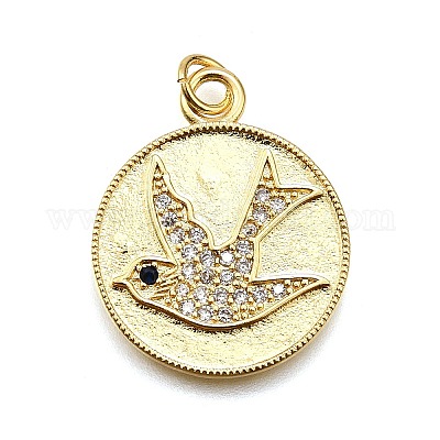 Стойки обшивки латунь микро проложить Циркон подвеску KK-K401-84G-1