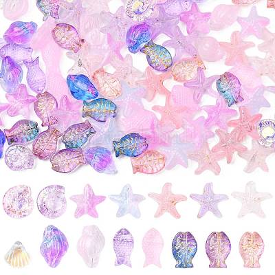 Гальванопокрытие и стеклянные бусины с золотым металлическим плетением EGLA-FS0001-58-1