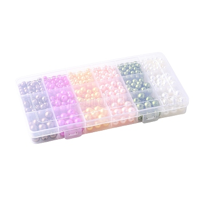 750 шт. 18-цветные бусины из АБС-пластика OACR-FS0002-37-1