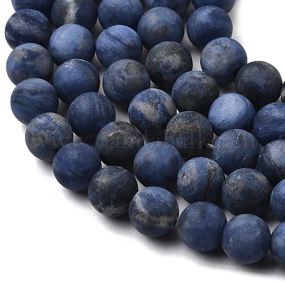 Природный содалит бисер нитей G-P582-8mm-03-1