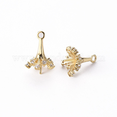 Латунный микро-паве прозрачный кубический цирконий&nbsp;LS-KK-Q765-011-NF-1