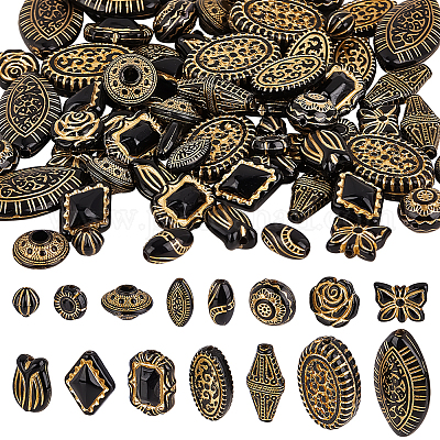 90шт 15 стиля покрытия акриловых бусин OACR-PH0004-25-1