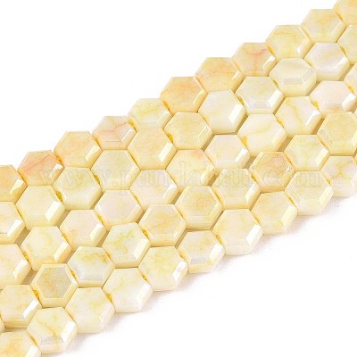 Антикоррозийные гальванические стеклянные бусины GLAA-T028-6mm-02F-1