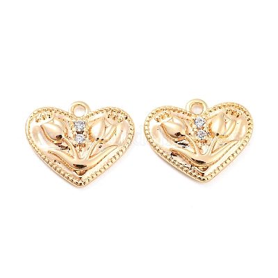 Латунные микро проложить кубического циркония подвески KK-E090-12G-1