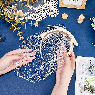 Марлевая сетка вуаль ткань бант резинки для волос&nbsp;AJEW-WH20018-96-1