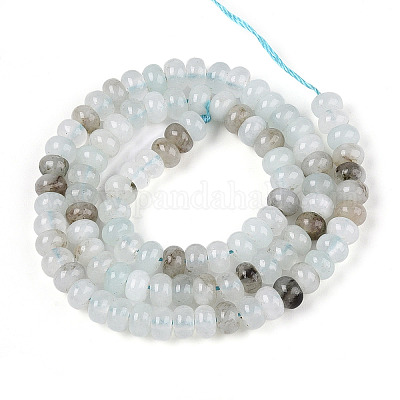 Окрашенные природные белый нефрит бисер пряди G-T139-59A-14-1