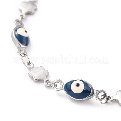 Браслеты из звеньевой цепи из нержавеющей стали 304 BJEW-P267-P-1