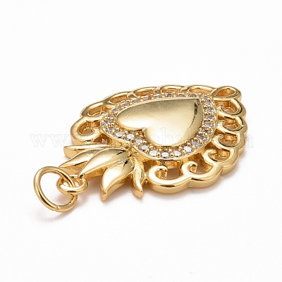 Покрытие стойки латунь микропаве прозрачные подвески из кубического циркония KK-M229-09G-1