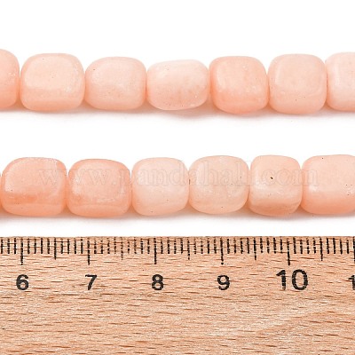 Нити бусин из натурального красного нефрита G-B155-D06-1