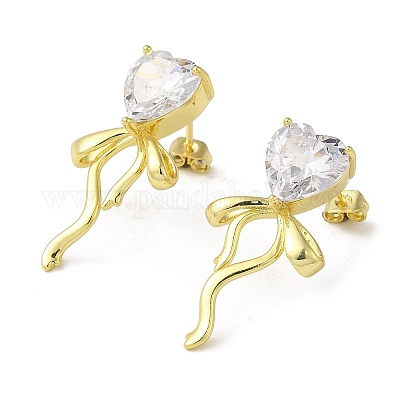 Латунь серьги EJEW-D109-04G-1