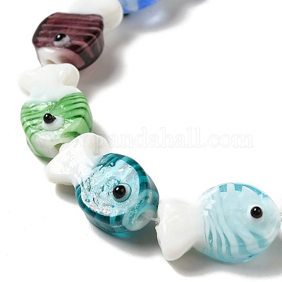 Бусы лэмпворк ручной работы LAMP-G154-07-1