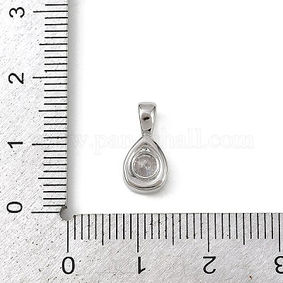 Подвески из латуни с прозрачным фианитом KK-L238-24P-1