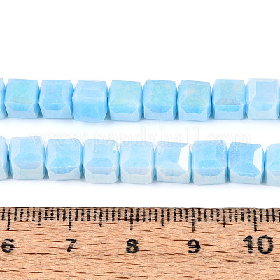 Антикоррозийные гальванические стеклянные бусины GLAA-T025-6mm-10B-1