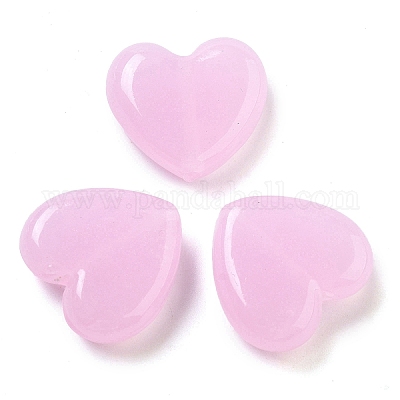 Сердца ручной работы Lampwork бисер LAMP-U003-01B-1