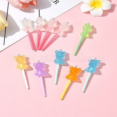 10 шт. большие подвески из светящейся полупрозрачной смолы FIND-FS0002-91A-1