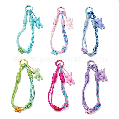 6 шт. подвесные украшения из парашютного шнура из полиэстера и спандекса HJEW-JM03797-1