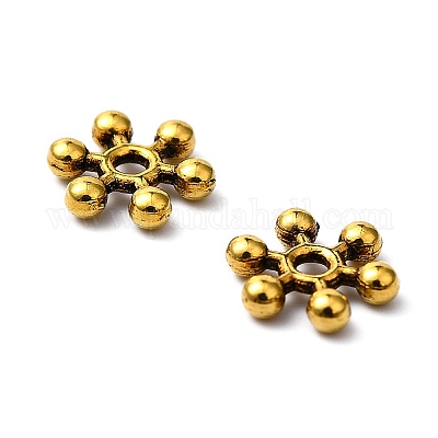 Тибетском стиле сплав Шарики прокладки X-TIBEB-1171-AG-LF-1