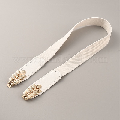 Нейлоновый эластичный ремень-цепочка с искусственной кожей&nbsp;AJEW-WH0248-309C-1