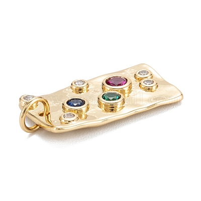 Латунные микро проложить кубического циркония подвески ZIRC-G170-03G-1