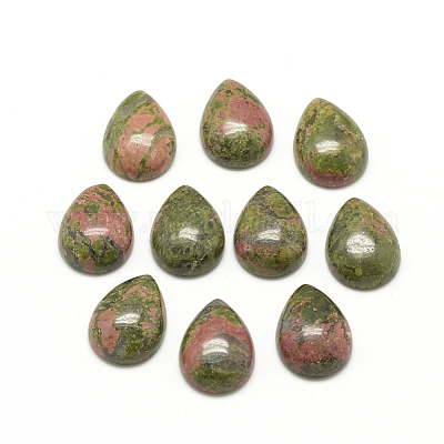 Природные кабошонов Unakite G-R417-10x14-36-1