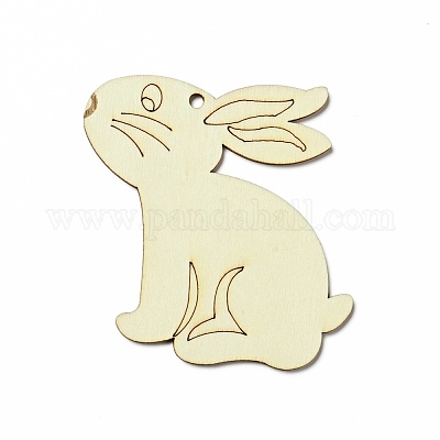 Пасхальные незаконченные украшения из натурального дерева WOOD-G010-01B-1