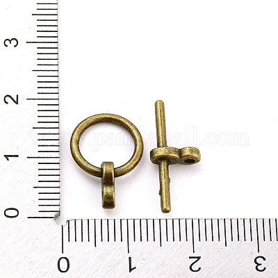 Застежки тоггл в тибетском стиле  TIBE-AB2035Y-AB-1