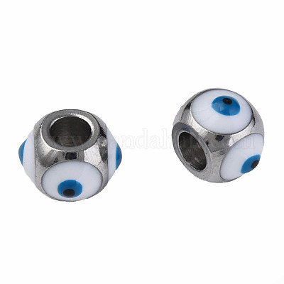 201 эмалированная бусина из нержавеющей стали STAS-N087-59-02P-1