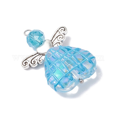 6шт 6 цвета подвески из гальванического стекла PALLOY-TA00307-1