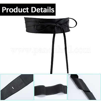 Широкие эластичные корсетные ремни из искусственной кожи AJEW-WH20020-180-1