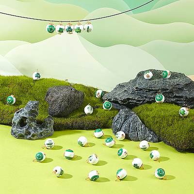 30 шт. деревянные подвески с принтом ко Дню Святого Патрика FIND-DC0004-82-1