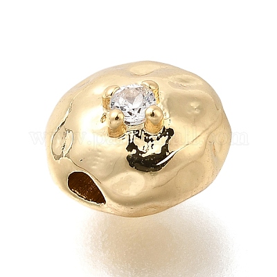 Латунные микропаве из прозрачного кубического циркония KK-U061-15A-G-1