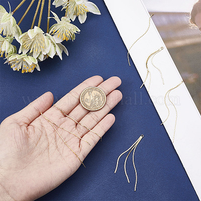 12 шт. 3 стильных латунных цепочки с кисточками большие подвески KK-SC0003-20-1