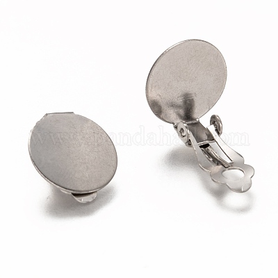 Wholesale 304 Stainless Steel Clip-on Earring Findings 