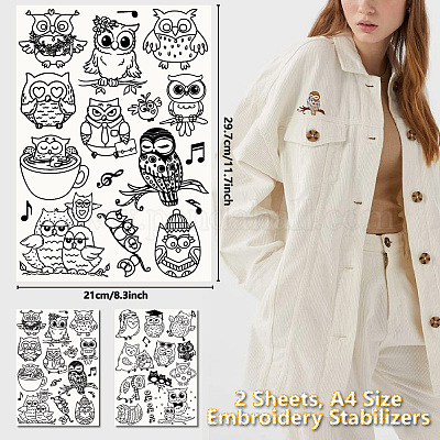 Эскиз водорастворимого средства для вышивания ПВА DIY-WH0514-026-1