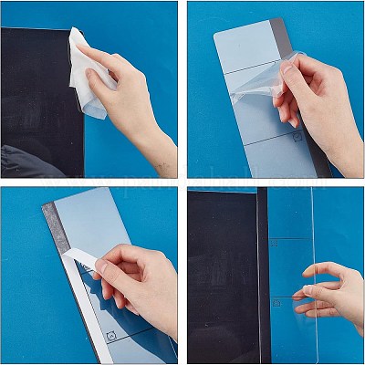 2 шт. 2-х стильная акриловая самоклеящаяся многофункциональная доска для заметок AJEW-GF0003-72-1