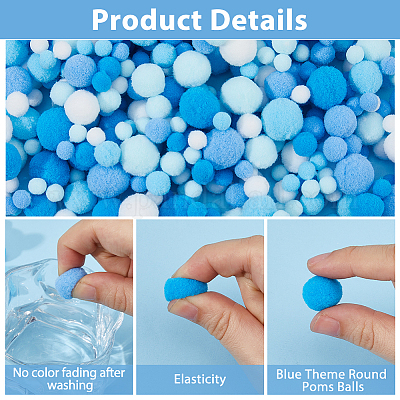 4 стиль полиэстеровый помпоновый шар&nbsp;DIY-HS0002-14-1