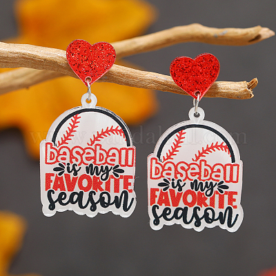 Серьги-гвоздики из акрила с леопардовым принтом в виде сердца для матери и ребенка FA3000-4-1