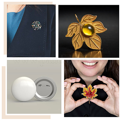 30 комплект пустых стеклянных овальных брошей-куполов JEWB-UN0001-05-1