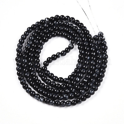 Выпечка окрашенные стеклянные бусины пряди DGLA-N003-4mm-A10-1