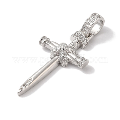 Подвески из латуни и кубического циркония KK-L216-054P-01-1