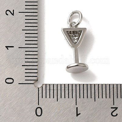 Кубические подвески из латуни с микропаве KK-U027-07P-01-1