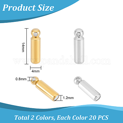 40 шт. 2-цветная задняя часть булавки для броши из нержавеющей стали 202 STAS-UN0049-48-1