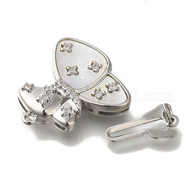 Покрытие стойки латунь микро паве застежка для коробки из циркония KK-H485-31P-1