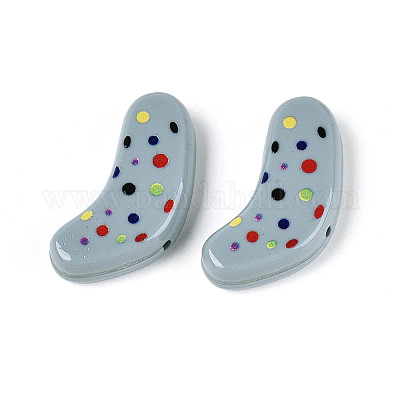 Печатные непрозрачные бусины из смолы&nbsp;RESI-N043-26D-1