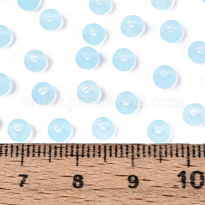 Прозрачные матовые цветные стеклянные бусины SEED-T007-12F-1