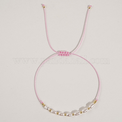 Искусственный жемчуг овальные бусины плетеные браслеты из бисера для женщин UU1188-4-1