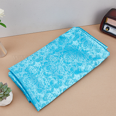 Polyestergewebe mit Blumenmuster&nbsp;DIY-WH0021-39B-1